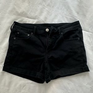 American Eagle Midi Next Level Stretch Black Shorts 14